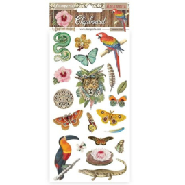 Amazonia Chipboard Stickers - Stamperia
