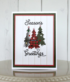 Farmhouse Christmas Season's Greetings Tree Die Set - Carta Bella