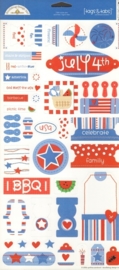 Uncle Sam Tags & Tabs Cardstock Stickers - Doodlebug