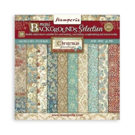 Christmas Greetings Backgrounds 12x12 Paper Pad - Stamperia