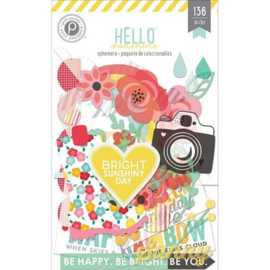 Hello Sunshine Ephemera Pink Paislee