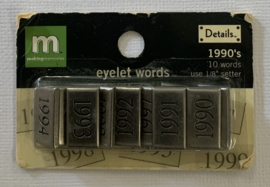 Eyelet Words 1990's - Making Memories