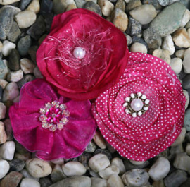 Fabric Flowers Fuschia Petaloo