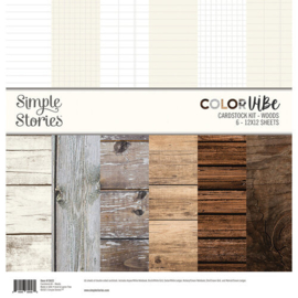 Color Vibe Cardstock Kit Woods 12x12 - Simple Stories