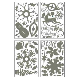 (un) Dressed Chipboard - Holiday Collection - Basic Grey 