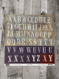 Cool Blue Alphabet Well Worn - The Paper Loft