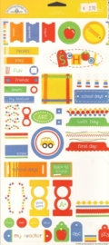 School Tags & Tabs Cardstock Stickers - Doodlebug 