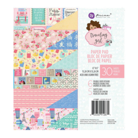 Traveling Girl Paper Pad 6x6 - Prima Marketing