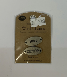 Abundance Metal Word Charms - AMM