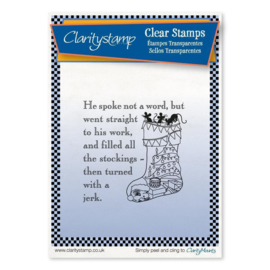 Twas The Night Bunting Stocking Clear Stamp -Claritystamp