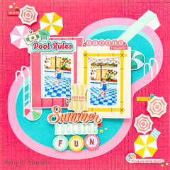 Retro Summer Chipboard Stickers - Simple Stories