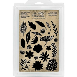 Cutout Floral Cling Foam Stamps - Tim Holtz idea-ology