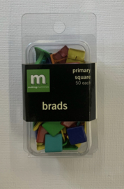 Primary Square Brads - Making Memories
