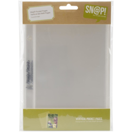 Vertical 4x6 Refill Sn@p Pocket Pages 6x8 Binder - Simple Stories