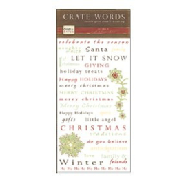 Crate Words Rub-ons Holly Collection - Crate Paper