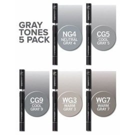 Gray Tones Double-ended Alcohol Pen - Chameleon