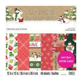 Say Freeze 12x12 Paper Pad - Craft Smith/Recollections