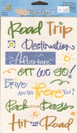 Wonderful Words Rub-Ons Color Splash Road Trip Deja Views