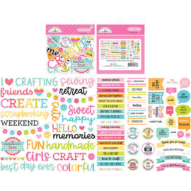 Cute & Crafty Chit Chat Die Cut Pieces - Doodlebug
