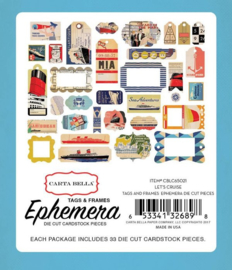 Let's Cruise Ephemera Frames & Tags - Carta Bella