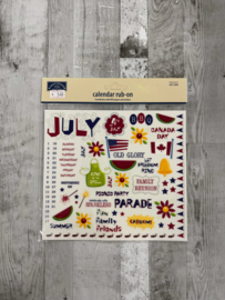 Calendar Rub-ons July - Karen Foster