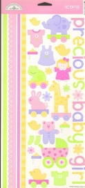 Bitty Baby Girl Icons Cardstock Stickers - Doodlebug