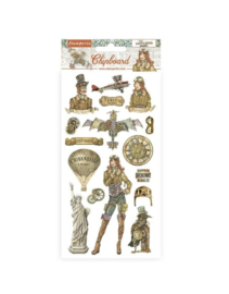 Sir Vagabond Aviator Chipboard Stickers - Stamperia