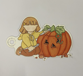 Pumpkin Carving Girl - My Mind's Eye