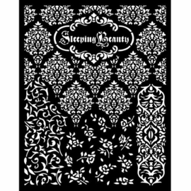 Sleeping Beauty Textures Stencil - Stamperia