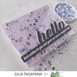 White Bottlecap Flowers Sequin Mix - Picket Fence