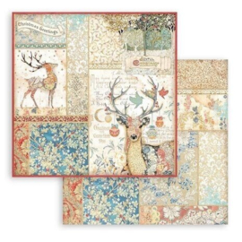 Christmas Greetings 12x12 Paper Pad -Stamperia