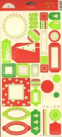 Christmas Whimsy Wafers Chipboard - Doodlebug