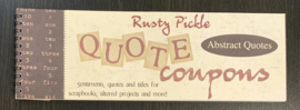 Quote Coupons Abstract Quotes - Rusty Pickle