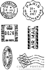 Mini Postmarks Clear Stamps - Woodware Craft Collection