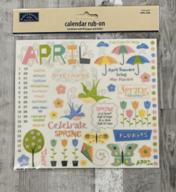 Calendar Rub-ons April - Karen Foster