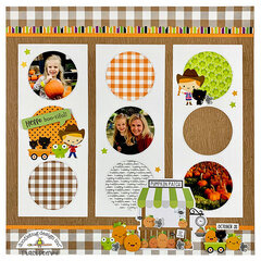 Buffalo Check-Wood Grain Rainbow Petit Prints 12x12 - Doodlebug