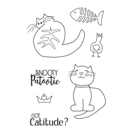 Snooty Cats Julie Nutting Cling Stamps - Prima Marketing