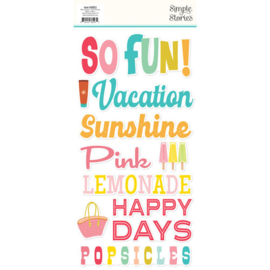 Retro Summer Foam Stickers - Simple Stories