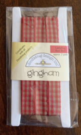 Gingham Ladybug/Bon Bon ribbon - Doodlebug
