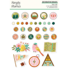 Trail Mix Decorative Adhesive Brads - Simple Stories