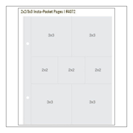 Sn@p! Insta-Pocket Pages 3x3/2x2 Refill Pages 6x8 Binder - Simple Stories
