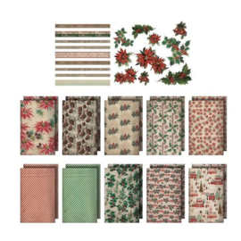 Christmas Worn Wallpaper Scraps - Tim Holts Idea-Ology
