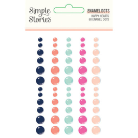 Happy Hearts Enamel Dots - Simple Stories