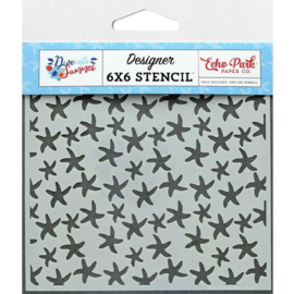Dive Into Summer Swimming Starfish Stencil 6x6 - Echo Park