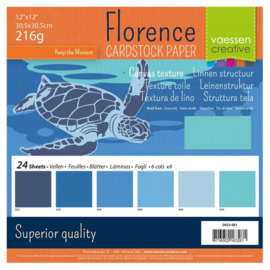 Cardstock Multipack Blauw 12x12 - Florence