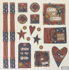 Embossed Die-Cuts America the Beautiful - We R Memory Keepers