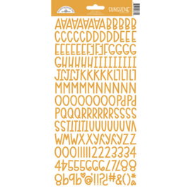 Sunshine Alpha Cardstock Stickers Tangerine - Doodlebug