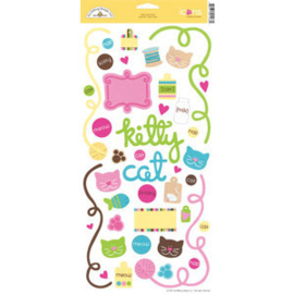 Pretty Kitty Icons Cardstock Stickers - Doodlebug