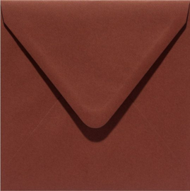 6x envelope Original 140x140mm chocolade bruin - Papicolor