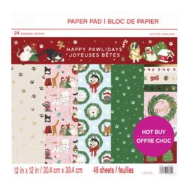 Happy Pawlidays 12x12 Paper Pad - Craft Smart/Smith